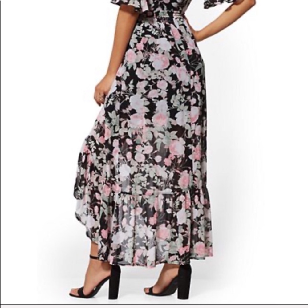 Floral Ruffled Maxi Skirt